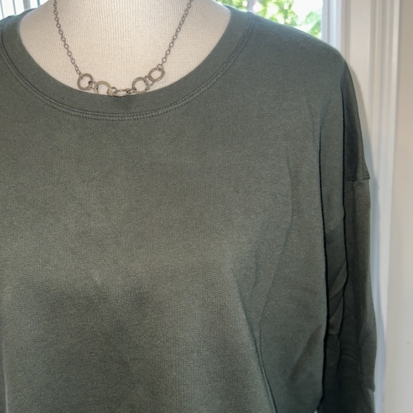 James Perse Olive Green Lightweight 100% Cotton Sweatshirt, Size 3 (large), EUC - Picture 2 of 7